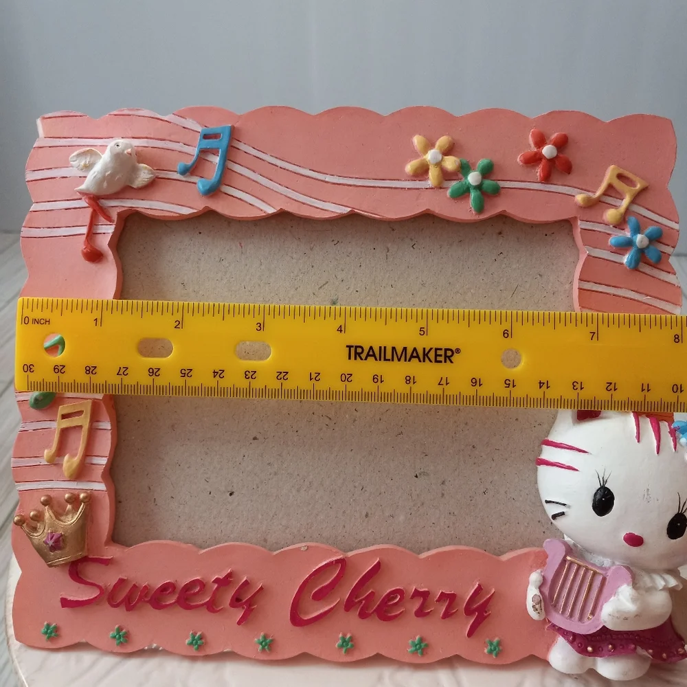 Vintage Posh Italy Design Sweety Cherry Kitty Picture Frame